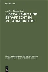 Book cover of Liberalismus und Strafrecht im 19. Jahrhundert by Unknown