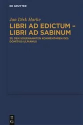 Book cover of Libri ad edictum – libri ad Sabinum by Jan Dirk Harke