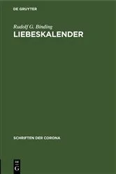 Book cover of Liebeskalender by Rudolf G. Binding