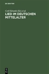 Book cover of Lied im deutschen Mittelalter by Cyril Edwards