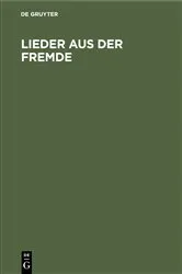 Book cover of Lieder aus der Fremde by De Gruyter