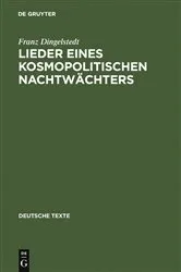 Book cover of Lieder eines kosmopolitischen Nachtwächters by Franz Dingelstedt