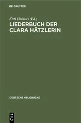 Book cover of Liederbuch der Clara Hätzlerin by Karl Haltaus