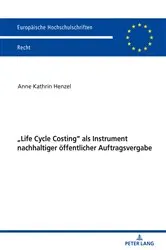 Book cover of «Life Cycle Costing» als Instrument nachhaltiger oeffentlicher Auftragsvergabe by Unknown
