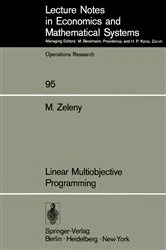Book cover of Linear Multiobjective Programming by M. Zeleny