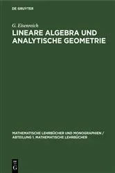 Book cover of Lineare Algebra und Analytische Geometrie by Theodor Bröcker