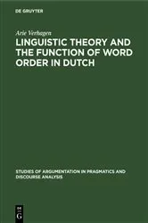 Book cover of Linguistic Theory and the Function of Word Order in Dutch by Unknown