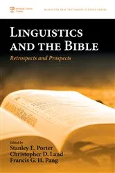 Book cover of Linguistics and the Bible by Stanley E. Porter