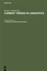 Book cover of Linguistics in Sub-Saharan Africa by Jack Berry