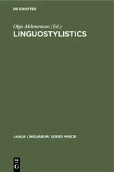 Book cover of Linguostylistics by Olga Akhmanova