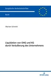 Book cover of Liquidation von OHG und KG durch Veraeußerung des Unternehmens by Unknown