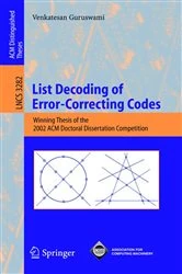 Book cover of List Decoding of Error-Correcting Codes by Venkatesan Guruswami