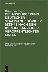 Book cover of Listen in chronologischer Reihenfolge by Michael Hepp