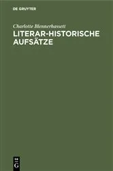 Book cover of Literar-Historische Aufsätze by Charlotte Blennerhassett