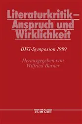 Book cover of Literaturkritik - Anspruch und Wirklichkeit by Wilfried Barner