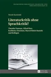 Book cover of Literaturkritik ohne Sprachkritik? by Horst Dieter Schlosser