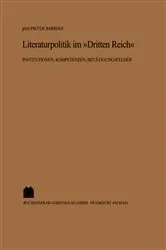 Book cover of Literaturpolitik im 