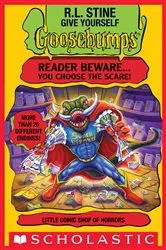 Book cover of Little Comic Shop of Horrors (Give Yourself Goosebumps #17) by R. L. Stine