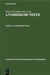 Book cover of Liturgische Texte by Hans Lietzmann