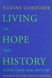 Book cover of Living in Hope and History by Nadine Gordimer