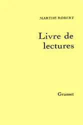 Book cover of Livre de lectures by Marthe Robert