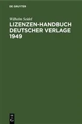 Book cover of Lizenzen-Handbuch deutscher Verlage 1949 by Unknown