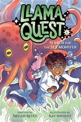 Book cover of Llama Quest #4: Search for the Sea Monster by Megan Reyes