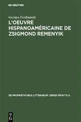 Book cover of L’oeuvre hispanoaméricaine de Zsigmond Remenyik by Unknown