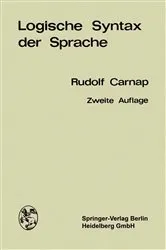 Book cover of Logische Syntax der Sprache (2nd ed.) by Unknown