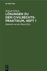 Book cover of Lösungen zu dem Civilrechtspraktikum, Heft 1 by Unknown