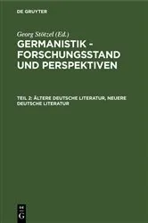 Book cover of Ältere Deutsche Literatur, Neuere Deutsche Literatur by Georg Stötzel