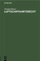 Book cover of Luftschiffahrtsrecht by Christian Meurer