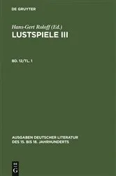 Book cover of Lustspiele III. Erster Teil by Christian Weise