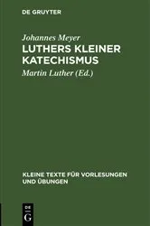 Book cover of Luthers kleiner Katechismus by Johannes Meyer