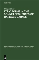 Book cover of Lyric forms in the sonnet sequences of Barnabe Barnes by Unknown