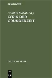 Book cover of Lyrik der Gründerzeit by Günther Mahal