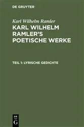 Book cover of Lyrische Gedichte by Karl Wilhelm Ramler