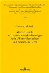 Book cover of MAC-Klauseln in Unternehmenskaufvertraegen nach US-amerikanischem und deutschem Recht by Christina Bohländer