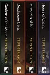 Book cover of Malazan Book of the Fallen: Books 1-4 by Steven Erikson