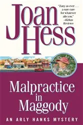 Book cover of Malpractice in Maggody by Joan Hess
