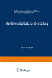Book cover of Mandantenorientierte Sachbearbeitung by Peter Wachner