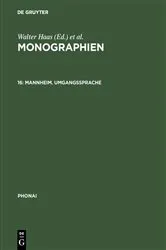 Book cover of Mannheim. Umgangssprache by Dieter Karch