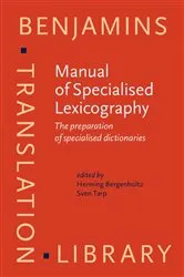 Book cover of Manual of Specialised Lexicography by Unknown