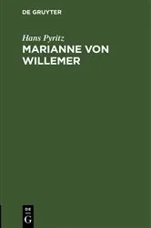 Book cover of Marianne von Willemer by Hans Pyritz