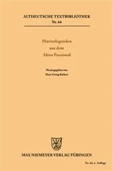 Book cover of Marienlegenden aus dem Alten Passional by Hans-Georg Richert