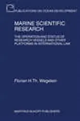 Book cover of Marine Scientific Research by Florian H. Th.  Wegelein