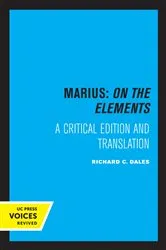 Book cover of Marius: On The Elements by Richard C. Dales