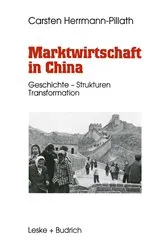 Book cover of Marktwirtschaft in China by Carsten Herrmann-Pillath