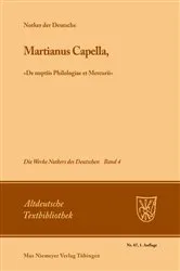Book cover of Martianus Capella, »De nuptiis Philologiae et Mercurii« by Notker der Deutsche