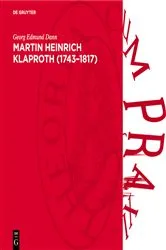 Book cover of Martin Heinrich Klaproth (1743–1817) by Georg Edmund Dann